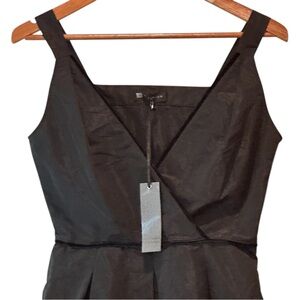 D. Exterior Elegant Black Mini Cocktail Dress Size S NWT Viscose Silk